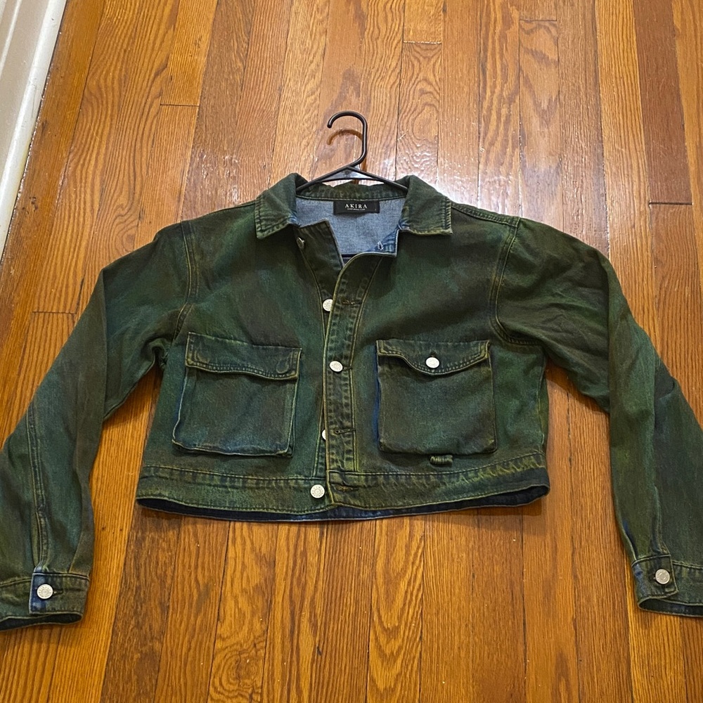 Akira Green Jean Jacket for Women
